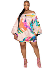 Load image into Gallery viewer, Spring Summer Off Shoulder Oversized Dress
