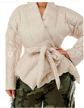 Load image into Gallery viewer, Peplum Puffer Jacket
