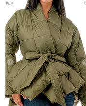 Load image into Gallery viewer, Peplum Puffer Jacket
